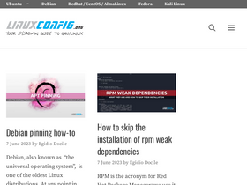 'linuxconfig.org' screenshot