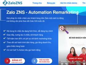 'zalozns.vn' screenshot