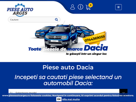 'pieseautoarges.ro' screenshot