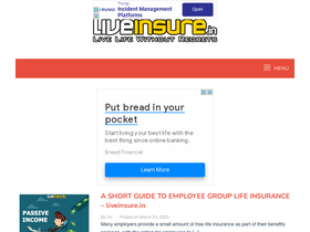 'liveinsure.in' screenshot