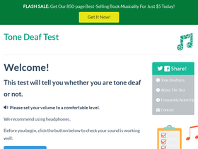 'tonedeaftest.com' screenshot