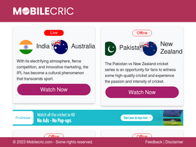 Mobilecric cricket online live