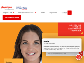 'physiciansimmediatecare.com' screenshot