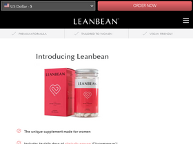 'leanbeanofficial.com' screenshot
