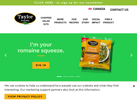 'taylorfarms.com' screenshot