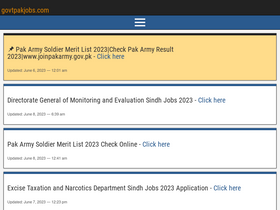 'govtpakjobs.com' screenshot