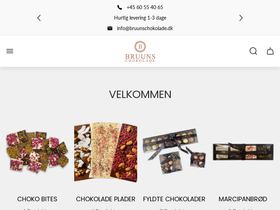 Bruuns Chokolade homepage screenshot