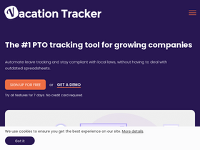 'vacationtracker.io' screenshot
