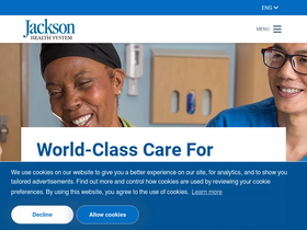 'jacksonhealth.org' screenshot