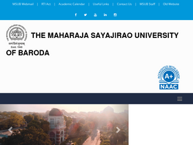 'msubaroda.ac.in' screenshot
