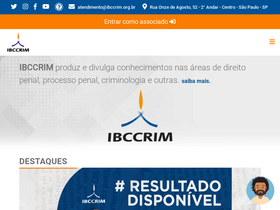 'ibccrim.org.br' screenshot