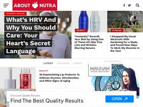 'aboutnutra.com' screenshot