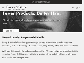 Savvy & Shine homepage screenshot