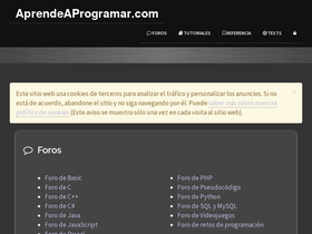 'aprendeaprogramar.com' screenshot