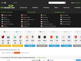 'whoscored.com' screenshot