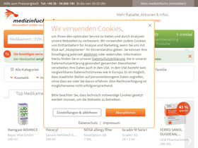 'medizinfuchs.at' screenshot