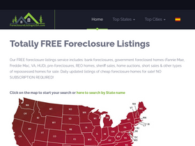 'foreclosurelistingsusa.com' screenshot