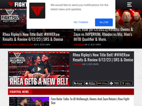 'fightful.com' screenshot