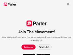 'parler.com' screenshot