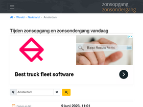 'zonsopgangzonsondergang.nl' screenshot