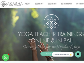 'akashayogaacademy.com' screenshot