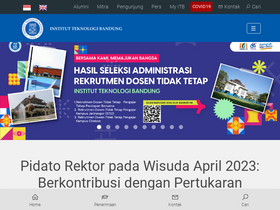 'itb.ac.id' screenshot
