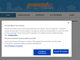 'comuni.it' screenshot