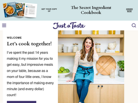 'justataste.com' screenshot