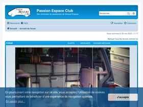 'passion-espace-club.com' screenshot