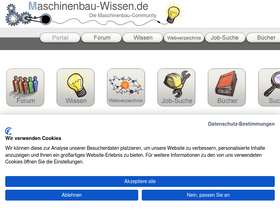 'maschinenbau-wissen.de' screenshot