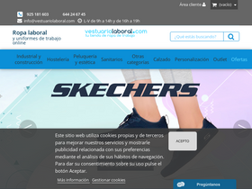 'vestuariolaboral.com' screenshot