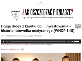 'jakoszczedzacpieniadze.pl' screenshot