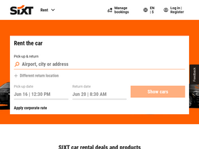 'procurement.sixt.com' screenshot