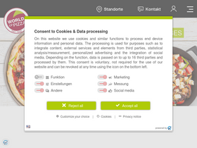 'world-of-pizza.de' screenshot