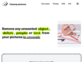 Cleanup.pictures - AI-powered digital eraser for pristine image refinement, no installations needed.