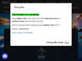 'robuxviet.com' screenshot