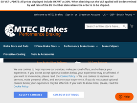 'mtecbrakes.com' screenshot