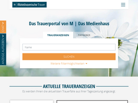 'mittelbayerische-trauer.de' screenshot