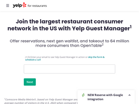 'yelpreservations.com' screenshot