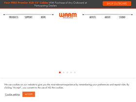 'warmaudio.com' screenshot