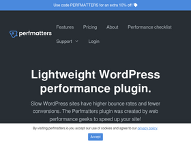 'perfmatters.io' screenshot