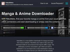 'hakuneko.download' screenshot