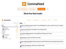 'commafeed.com' screenshot