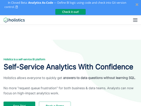 'holistics.io' screenshot