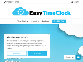 'easytimeclock.com' screenshot