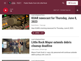 'ualrpublicradio.org' screenshot