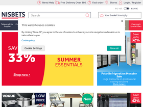 'nisbets.ie' screenshot