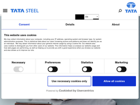 'tatasteeleurope.com' screenshot
