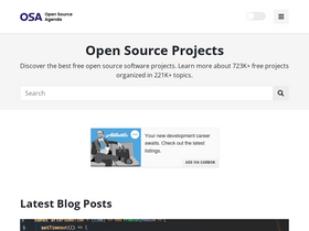 'opensourceagenda.com' screenshot