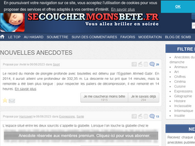 'secouchermoinsbete.fr' screenshot